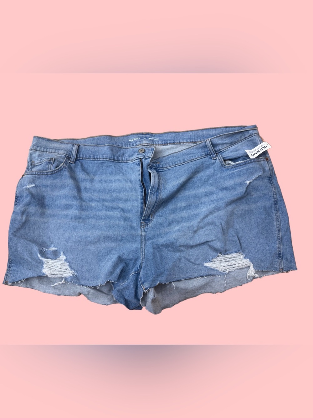 Old Navy Light Blue Distressed Denim Shorts